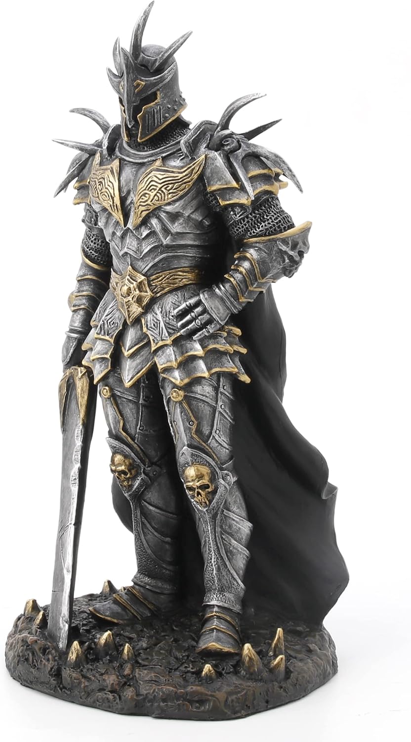 Veronese Design 10" Armoured Lich King with Great Sword Resin Sculpture Hand Painted Finish