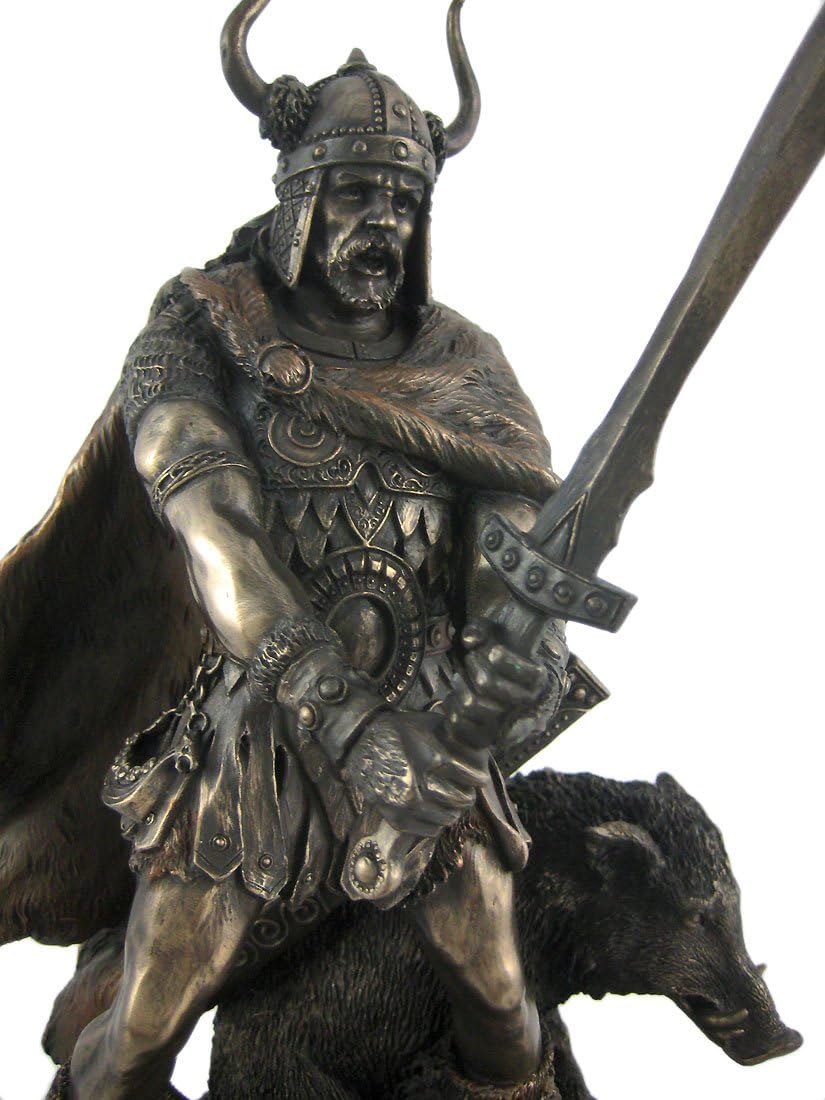US Norse God Freyr Bronzed Finish Statue Pagan Fertility