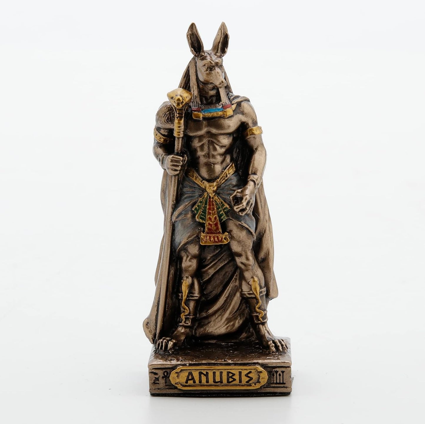 Veronese Design 3 3/8 Inch Anubis Egyptian God of The Dead Resin Miniature Hand Painted Bronze Finish Figurine