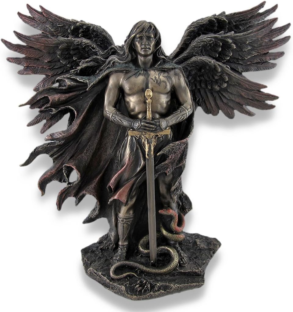 Veronese Design 11 Inch Six Winged Seraphim Angel Cold Cast Resin Bronze Finish Religious Statue