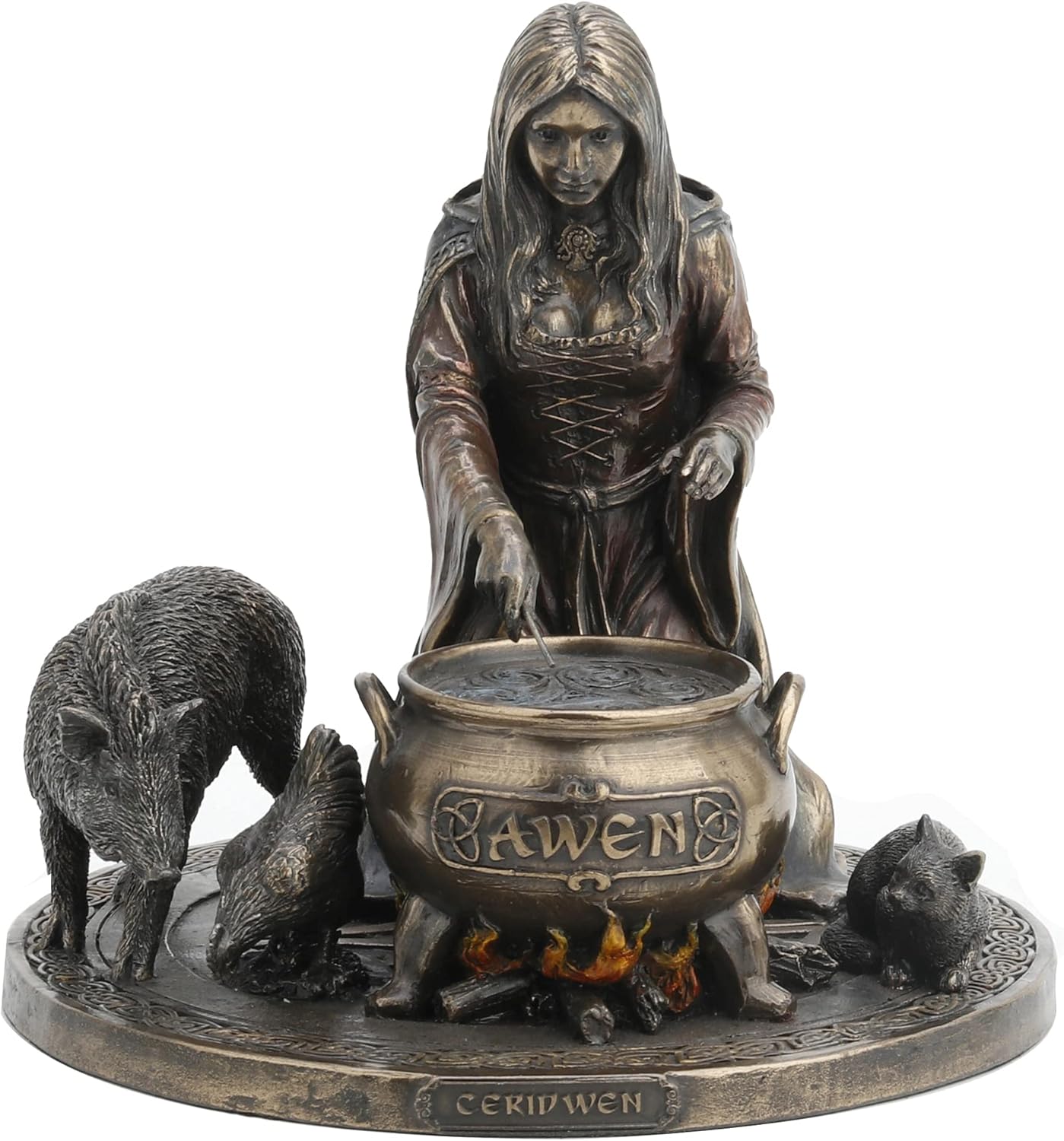 Veronese Ceridwen, Celtic Goddess of Inspiration Bronze Finish Statue
