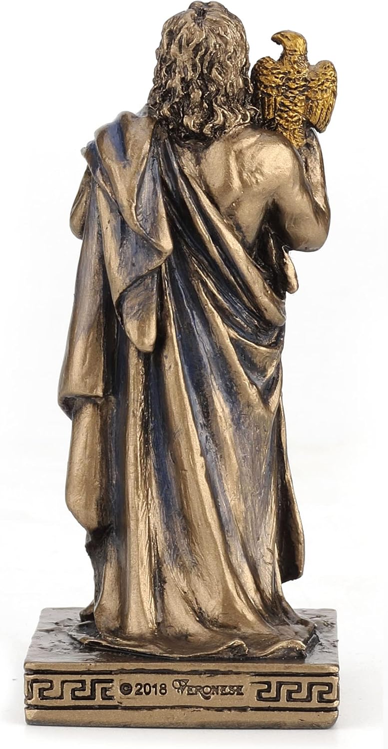 Veronese Design Zeus The God of The Sky Miniature Figurine, Black (WU77437AP)