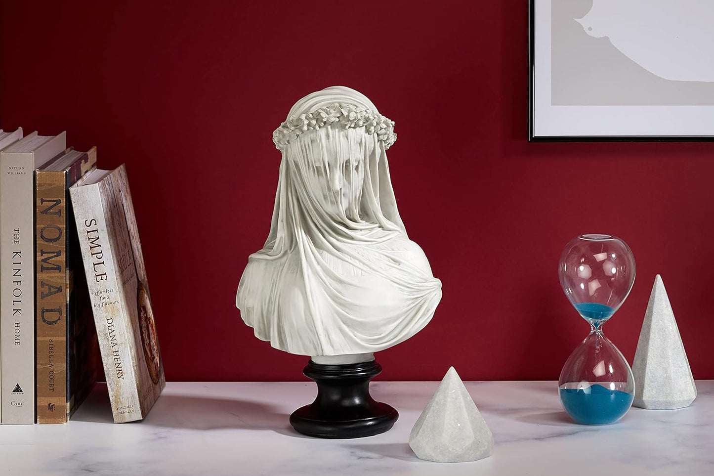 Design Toscano NG31524 the Veiled Maiden Sculptural Bust,White,15D x 23W x 35.5H centimetres