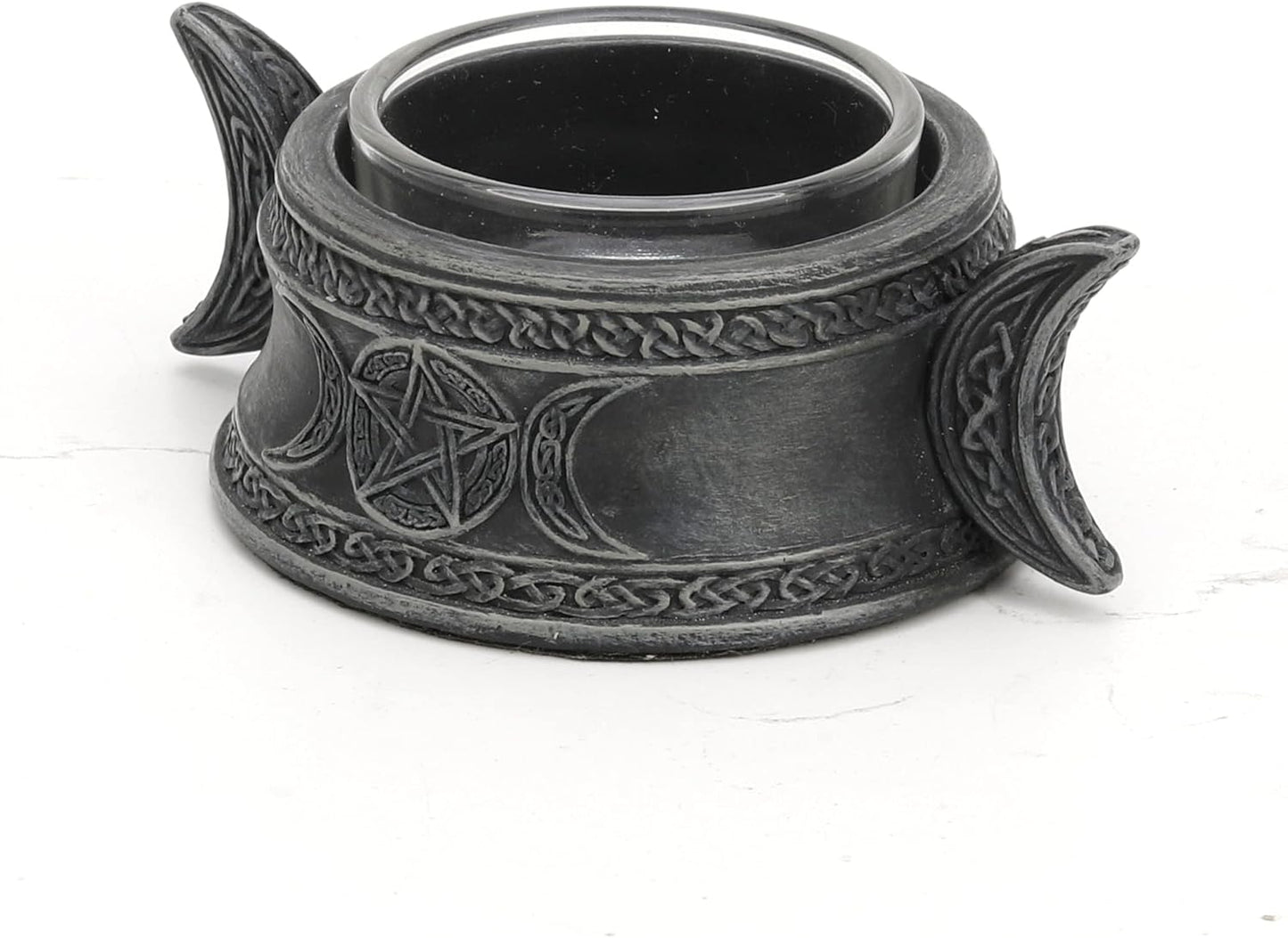 Veronese Design 1 3/8" Tall Triple Goddess Tealight Candle Holder Resin Sculpture Handmade Wiccan Decor Figurine Collectible