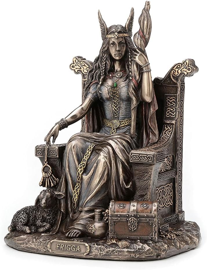 Veronese Design Norse Goddess Frigga Love and Marriage Gifts for Women Statue Cold Cast Resin Antique Bronze Finish Home Decor Sculpture