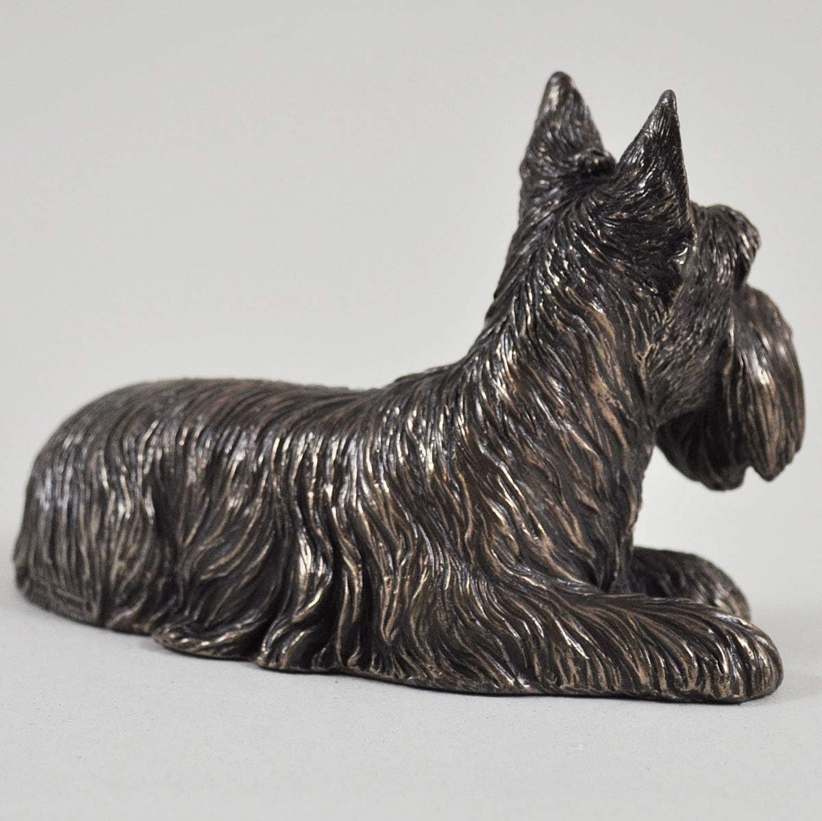 Fiesta Studios Bronze Small Scottish Terrier Dog Statue Scottie Sculpture Ornament Home Decor H8cm