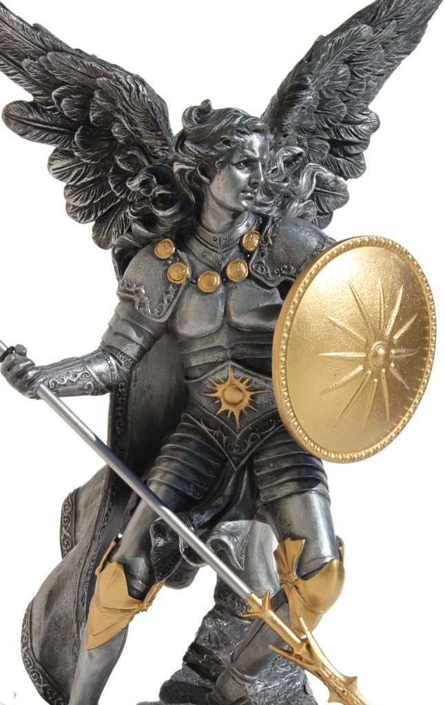 UNICORN STUDIO Veronese Design 13 5/8" Tall Raphael The Archangel Sculpture Religious Gift Figurine Cold Cast Pewter Finish Resin Sculpture