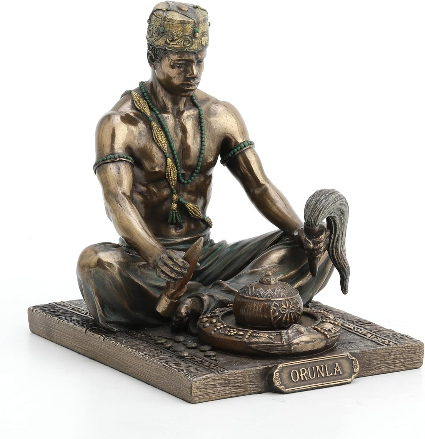 Veronese Design Bronzed Orunla God of Divination and Destiny Statue