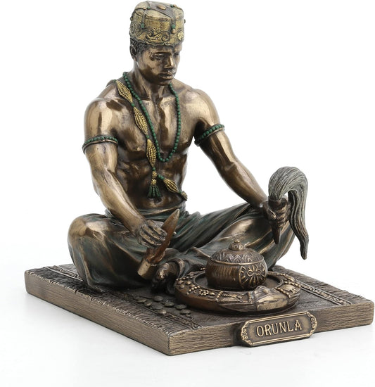 Veronese Design Bronzed Orunla God of Divination and Destiny Statue