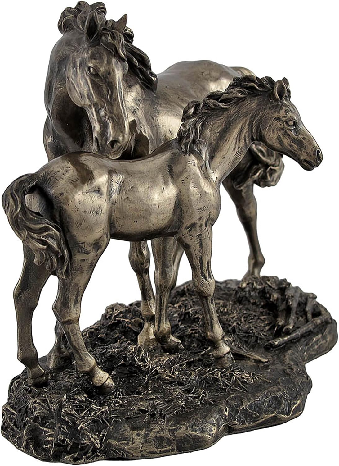 Veronese Design Things2Die4 Mare and Foal Wild Horses Bronzed Statue