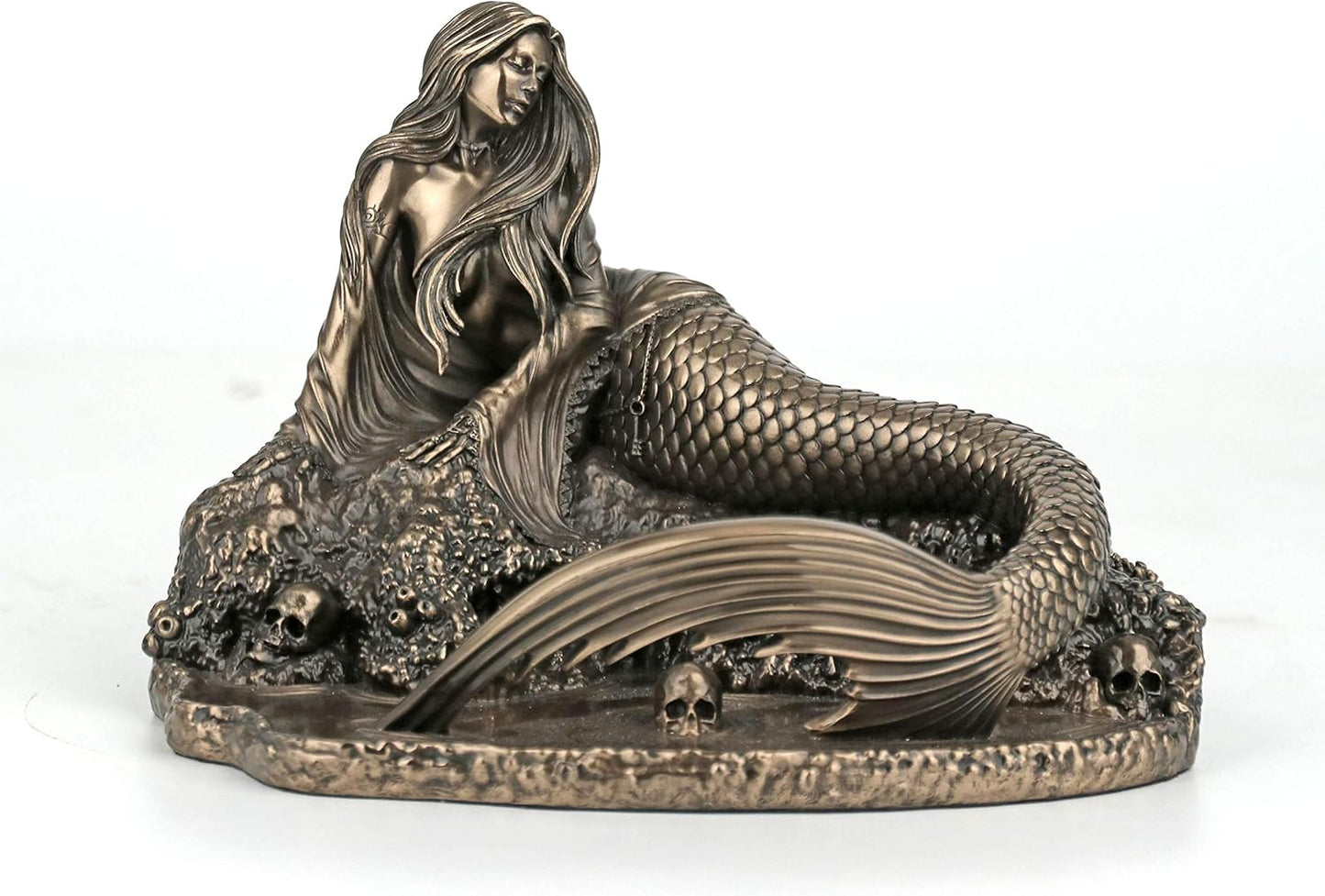 Veronese Design Anne Stokes Siren's Lament Metallic Bronze Finished Mermaid Statue