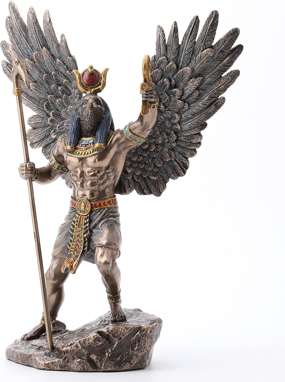 Veronese Design 10 3/8 Inch Egyptian Sun God Ra Cold Cast Resin Antique Bronze Finish Sculpture