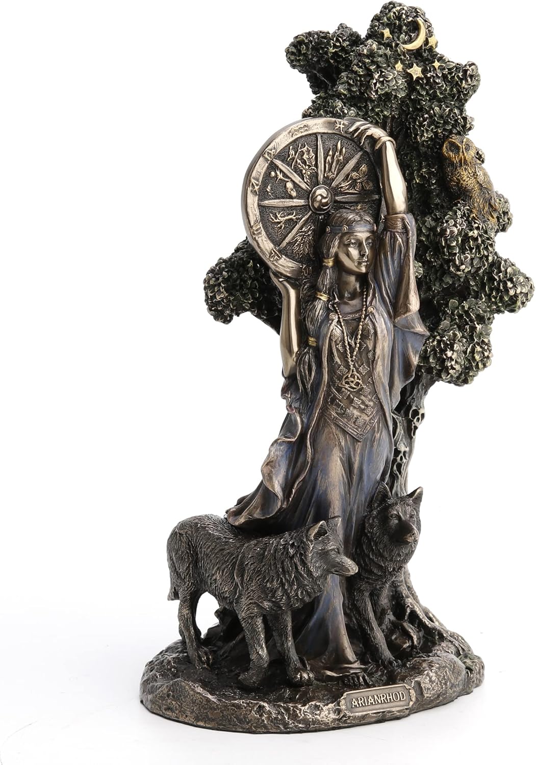 Veronese Design 9.5" Arianrhod The Goddess of Fate Cold Cast Resin Antique Bronze Finish Statue