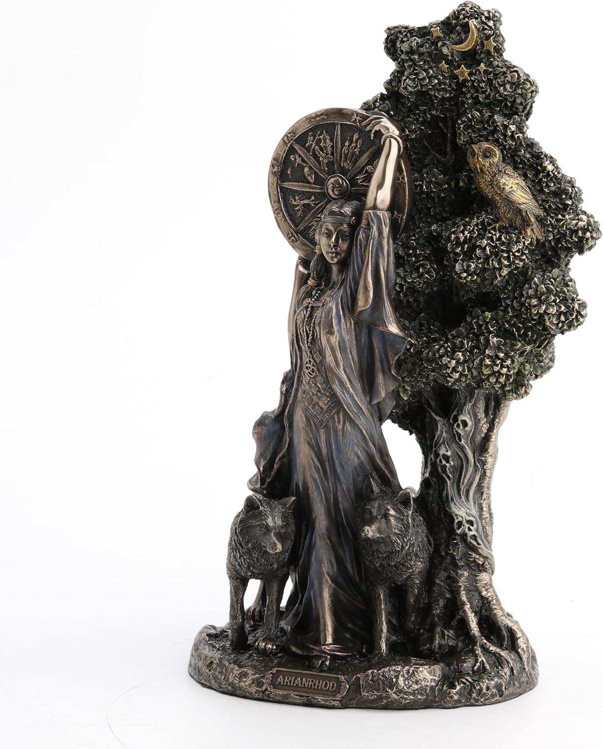Veronese Design 9.5" Arianrhod The Goddess of Fate Cold Cast Resin Antique Bronze Finish Statue