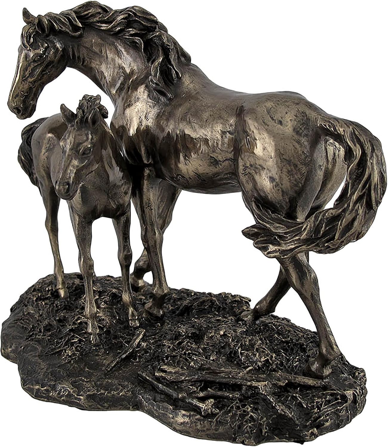 Veronese Design Things2Die4 Mare and Foal Wild Horses Bronzed Statue