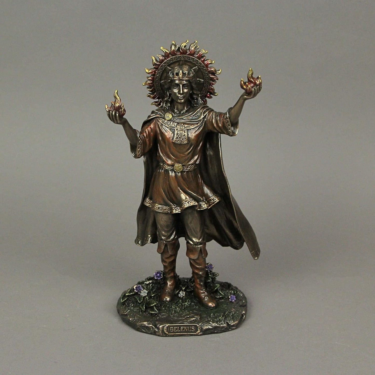 Veronese Design 9 1/4" Tall Belenus The Celtic Sun God of Healing Cold Cast Resin Antique Sculpture Antique Bronze Finish Statue Altar Decoration Mystic Gifts