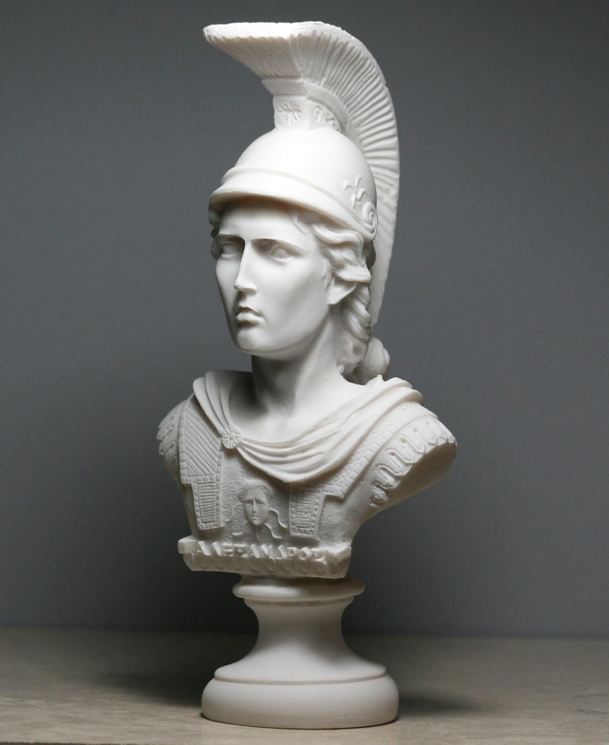 Alexander The Great Bust Sculpture Cast Alabaster Statue 7.48 inches