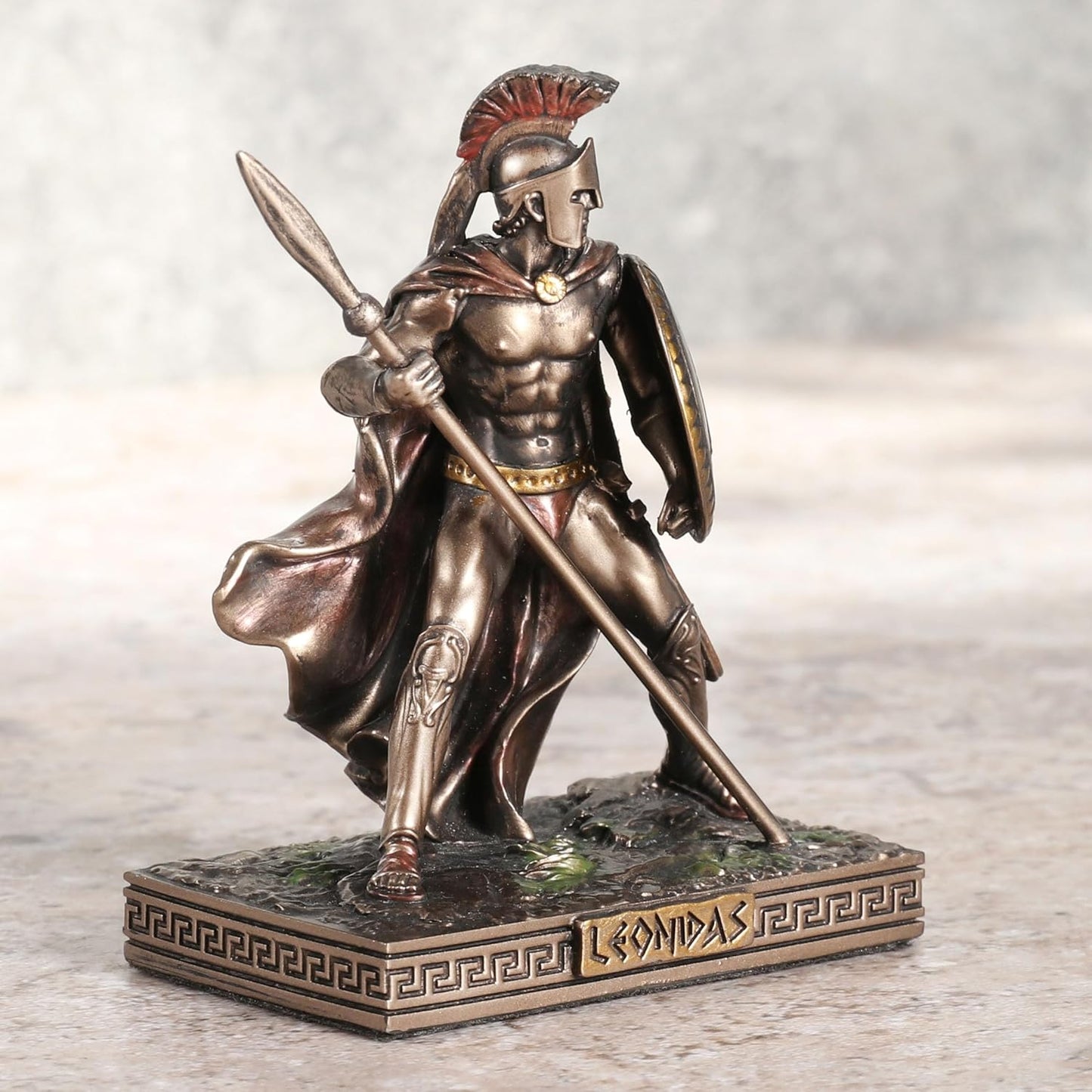 Veronese Design 3 Inch King Leonidas of Sparta Resin Miniature Figurine Hand Painted Bronze Finish