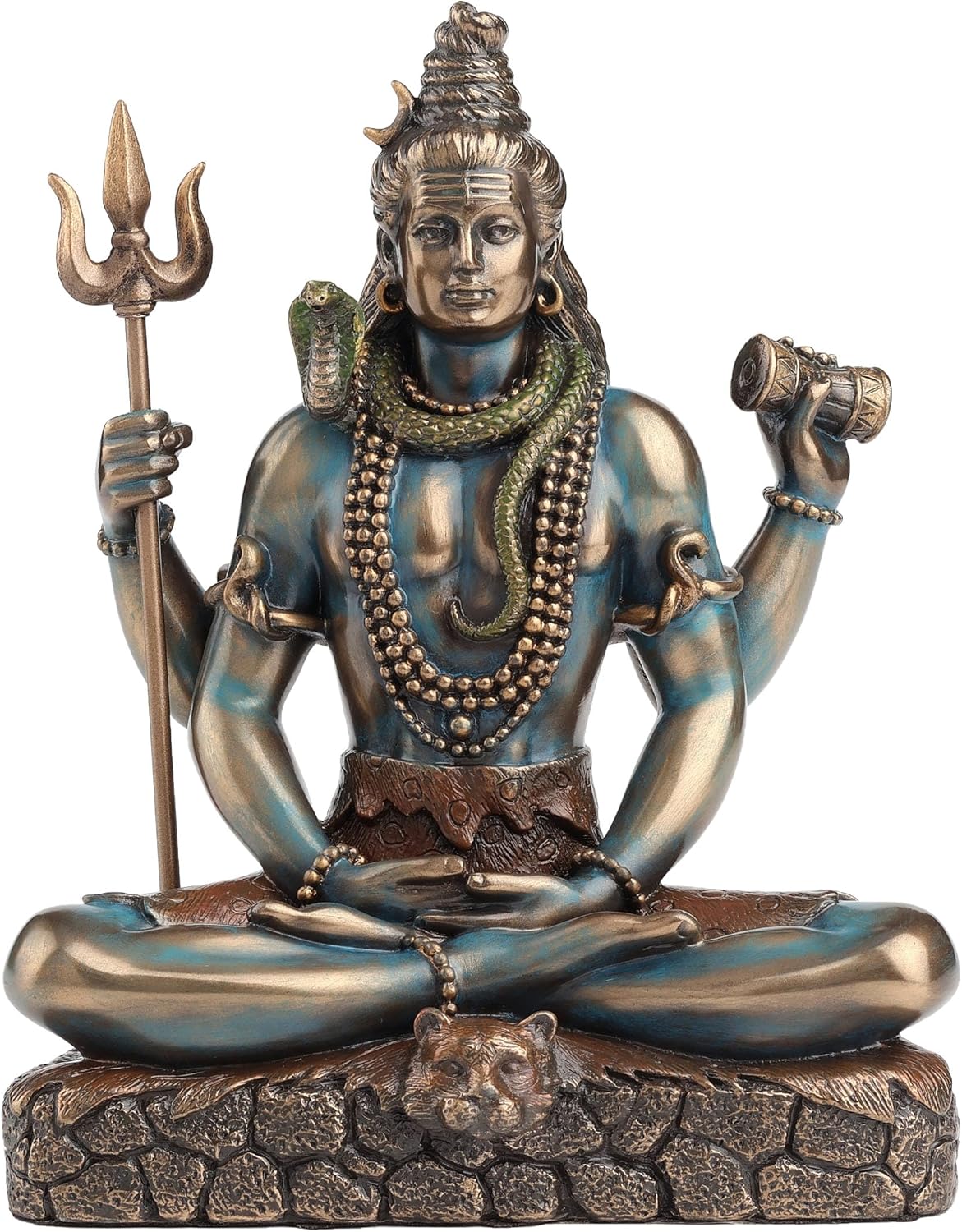 Veronese Design Hindu God Shiva Lord of Divine Energy Holding Trident and Damaru Statue