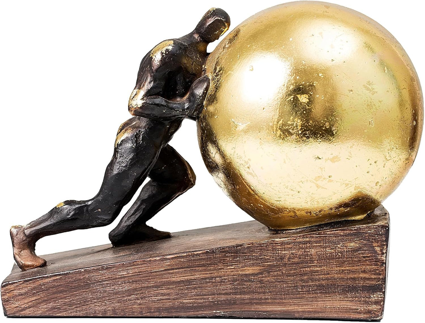 Lukitas Sisyphus Sculpture Home Decor, Struggler Statue, Sportsman Figurine Ornament for Office Living Room, Resin L8.5''