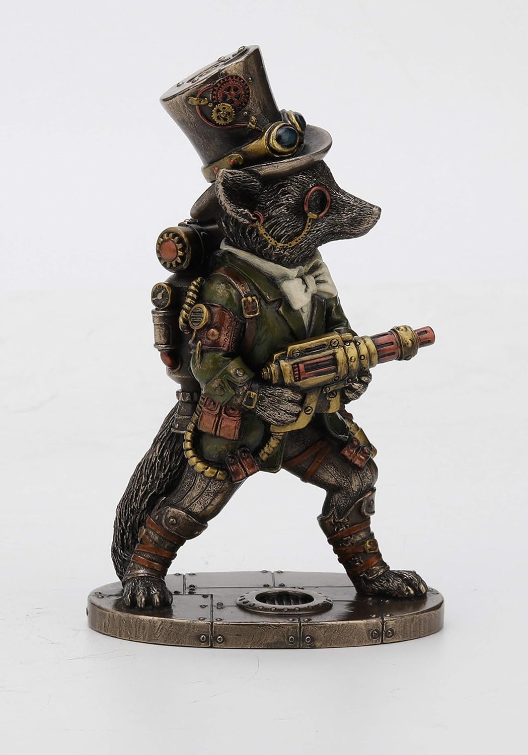 Veronese Design 6 1/4 Inch Steampunk Stagecoach Gentleman Fox Bandit Resin Statue Bronze Finish