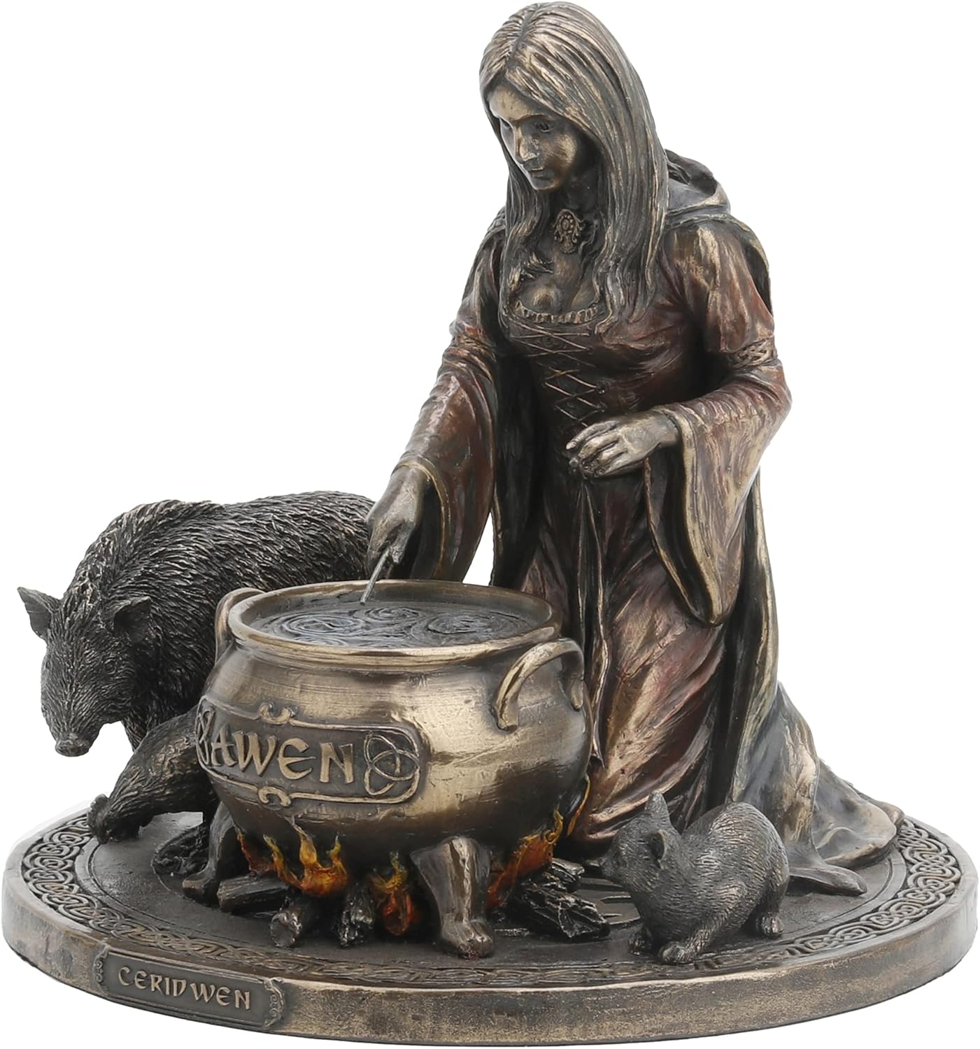 Veronese Ceridwen, Celtic Goddess of Inspiration Bronze Finish Statue