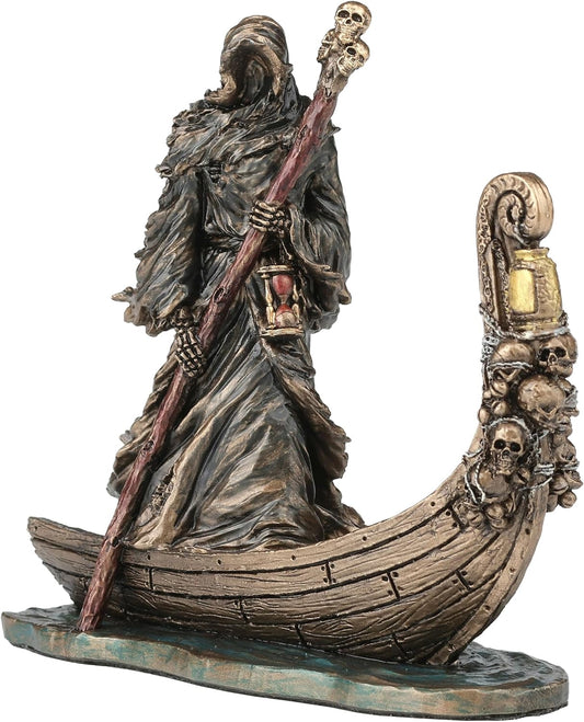Veronese Design 3 3/8 Inch Charon Ferryman of The River Styx Miniature Resin Figurine Hand Painted Bronze Finish