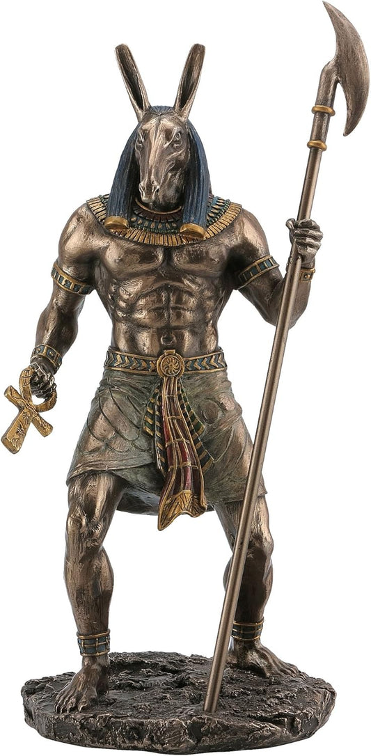 Veronese Design Ancient Egyptian Set The Destroyer God of Chaos Bronze Finished Statue