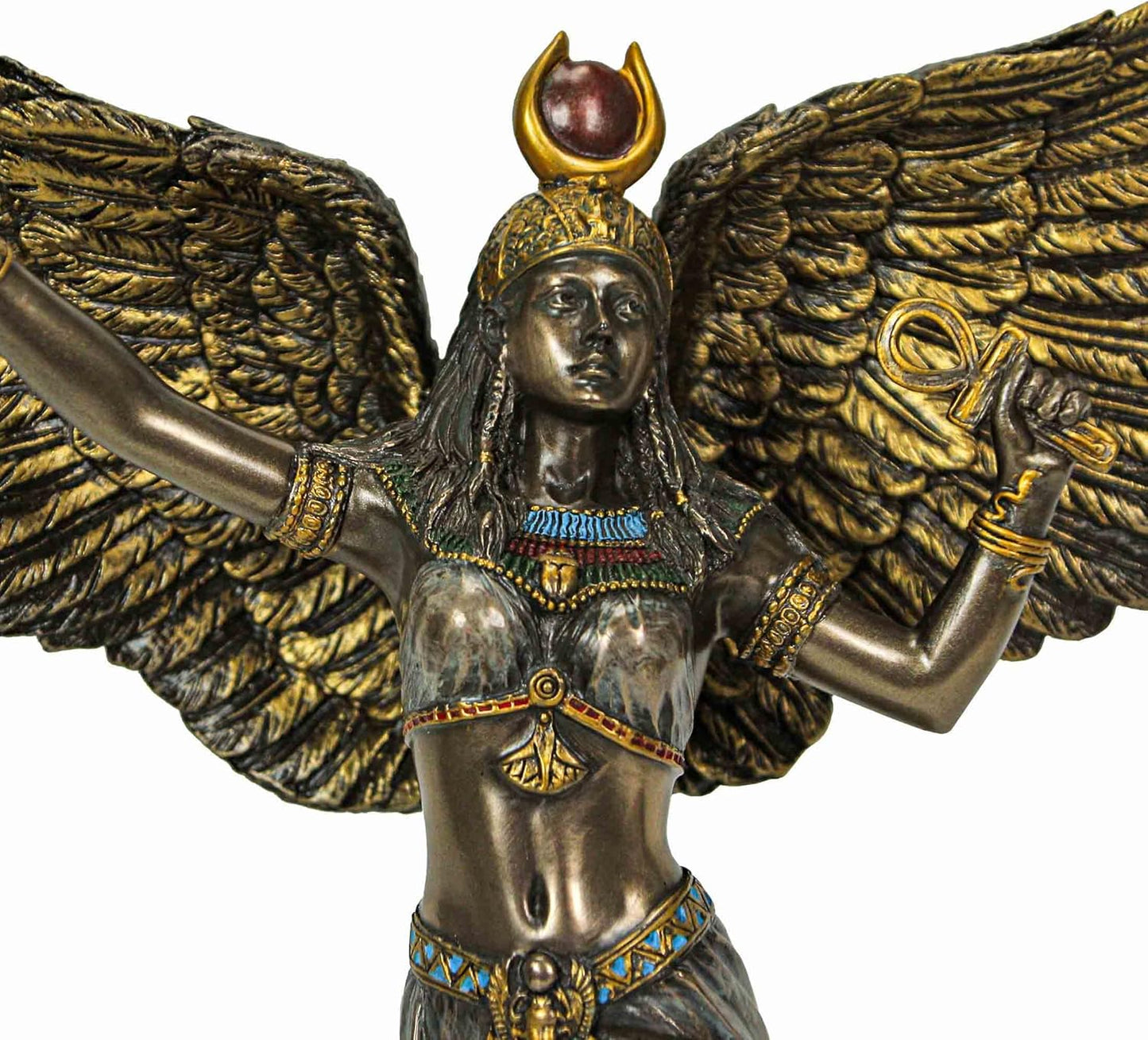 Veronese Design 11 3/8" Egyptian Goddess Isis Resin Sculpture Cast Bronze Finish