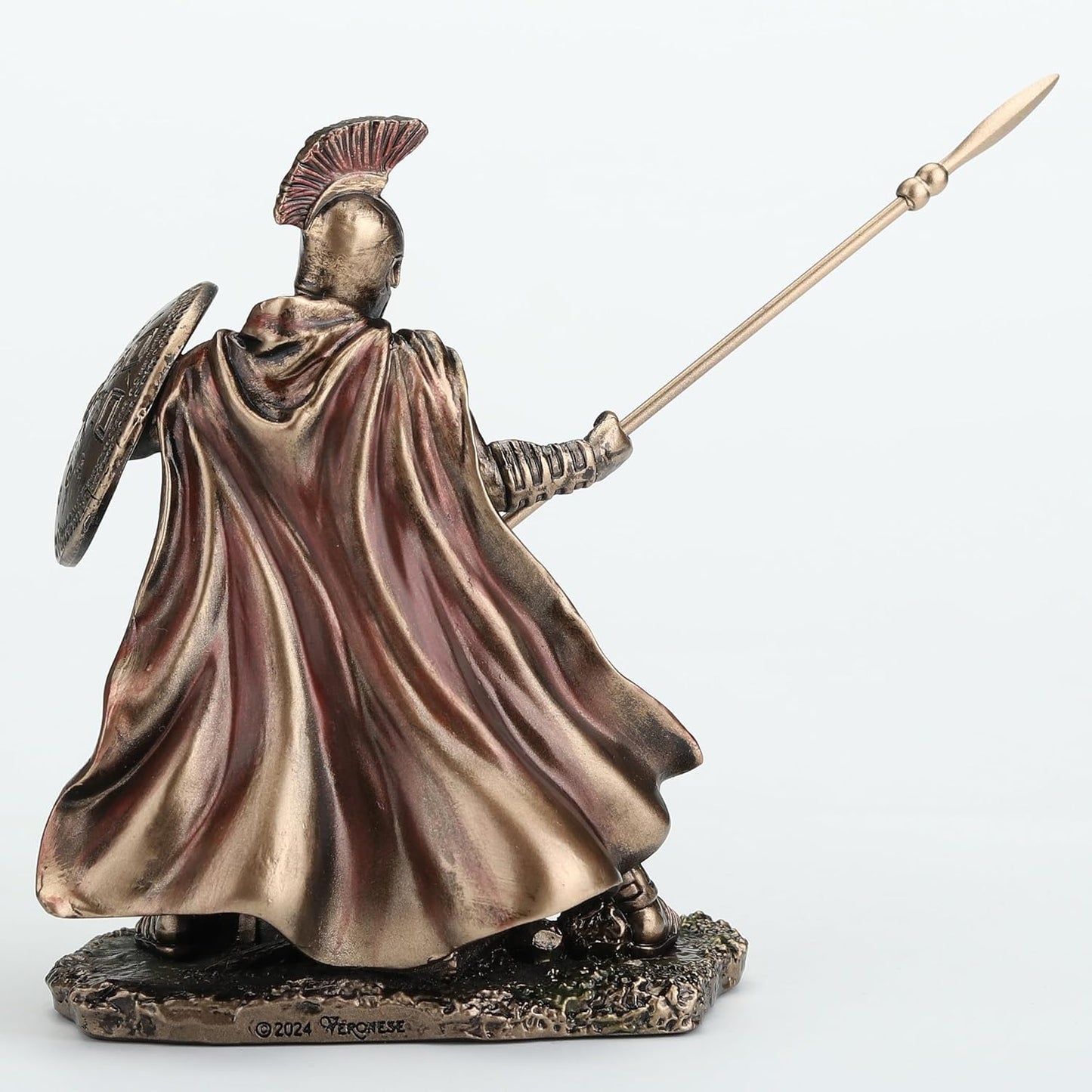 Veronese Design 3 3/4 Inch Hector Fighting Achilleus Greek Heroes of The Trojan War Cold Cast Resin Bronze Finish Figurine Set
