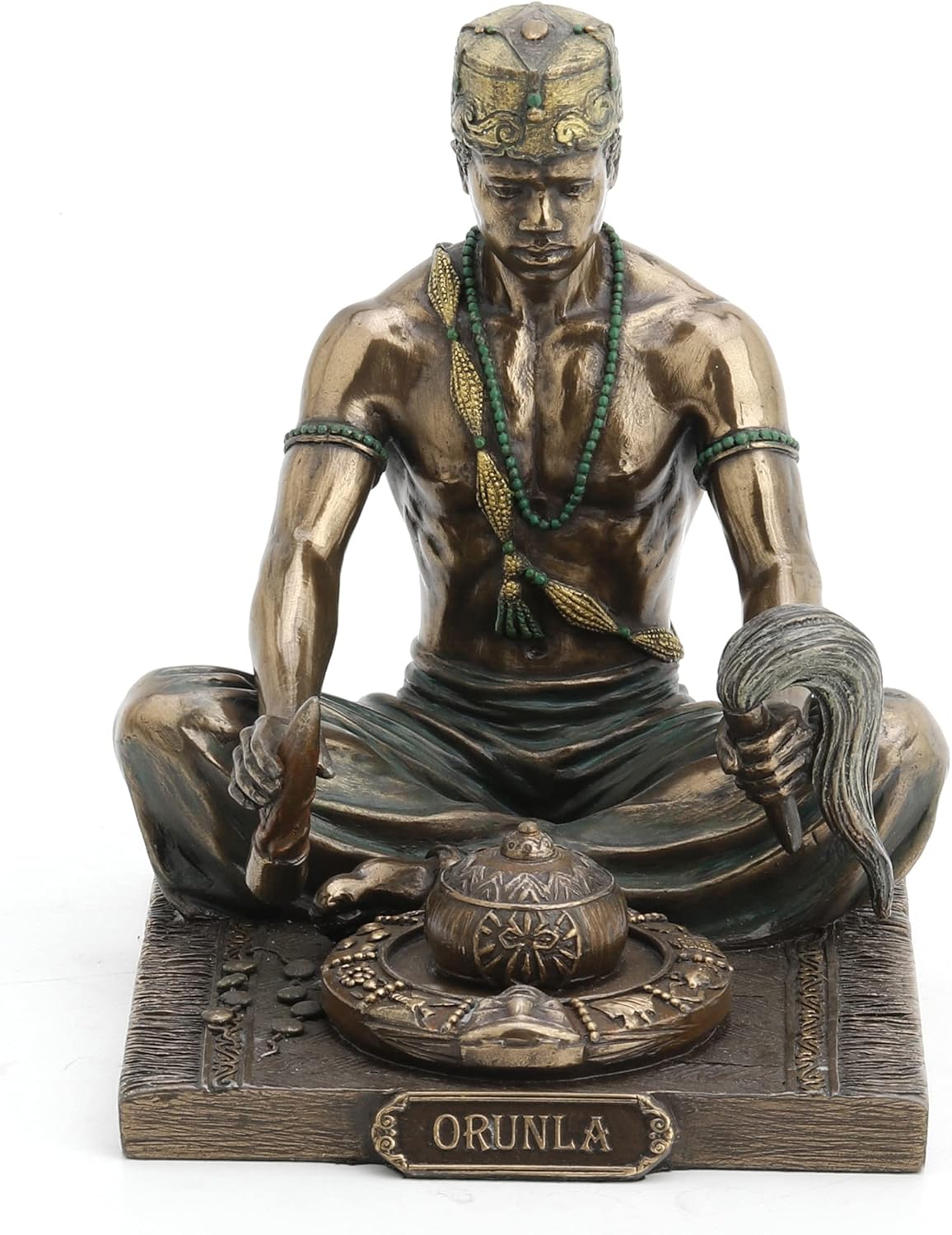 Veronese Design Bronzed Orunla God of Divination and Destiny Statue