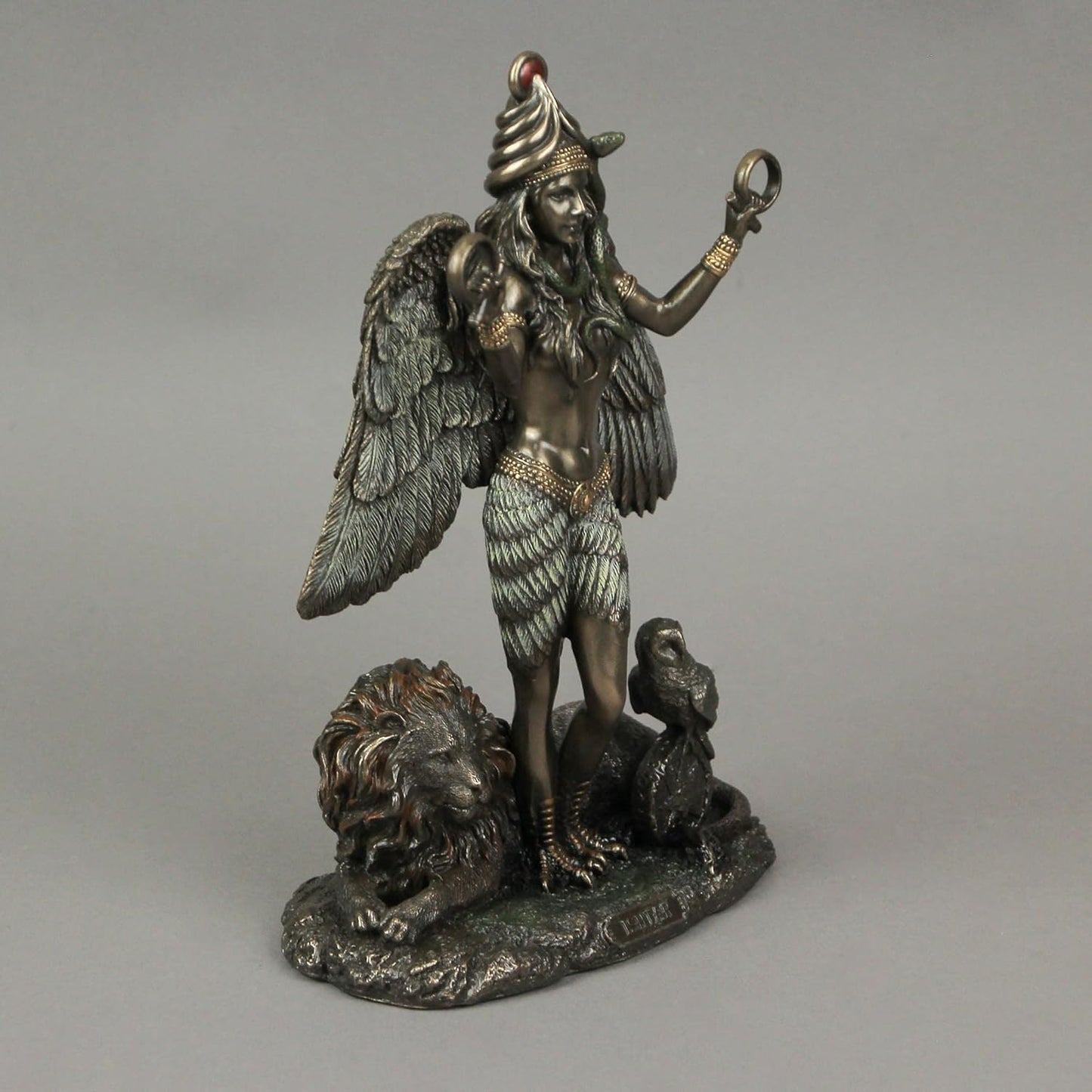 Veronese Design 8 5/8" Ishtar The Mesopotamian Queen of Heaven Cold Cast Resin Antique Bronze Finish Sculpture Altar Statue Wiccan Decoration Pagan Gifts
