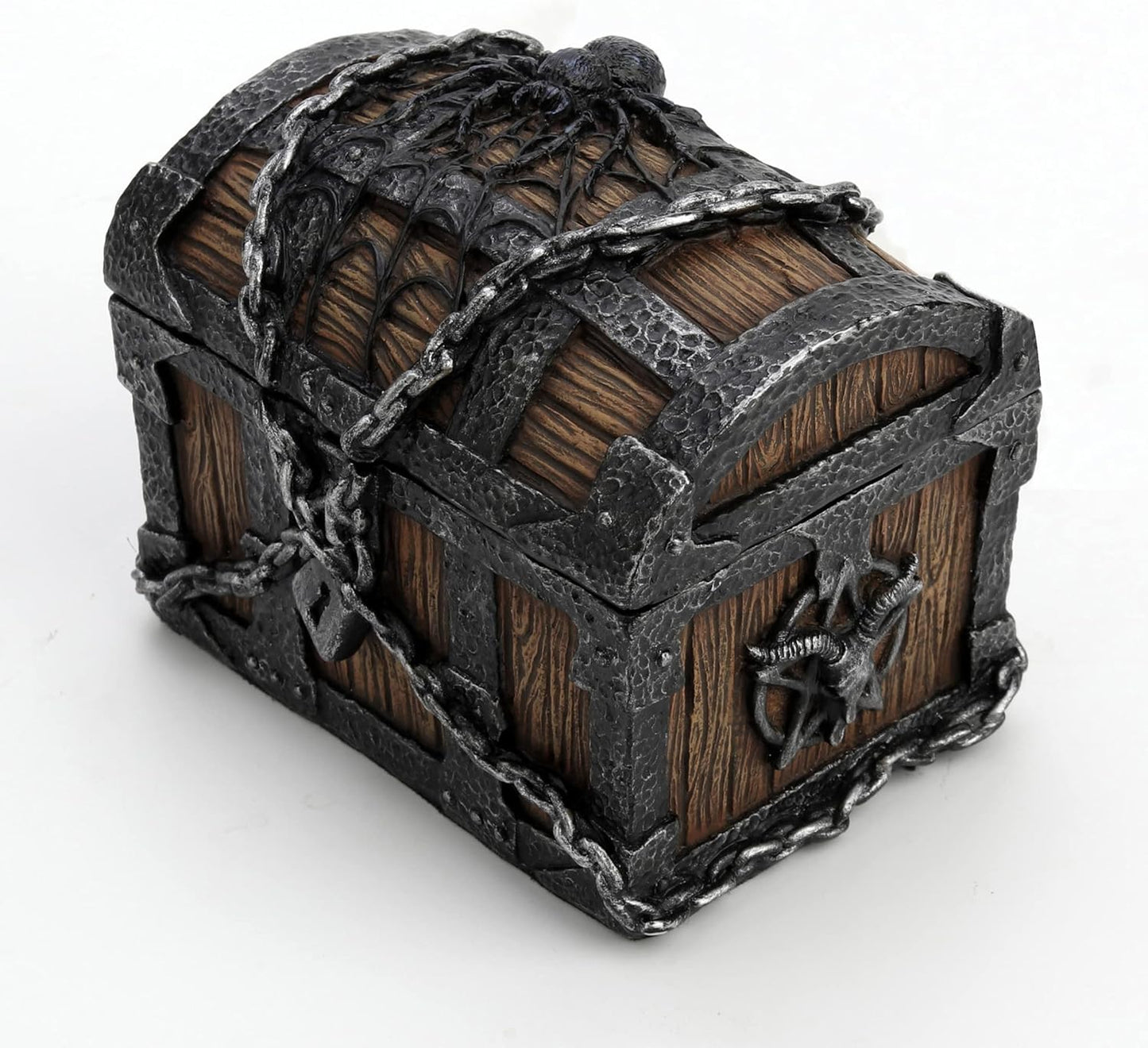 Veronese Design 3 1/8" Cobweb Spider Secret Stash Chest Resin Hand Painted Trinket Box