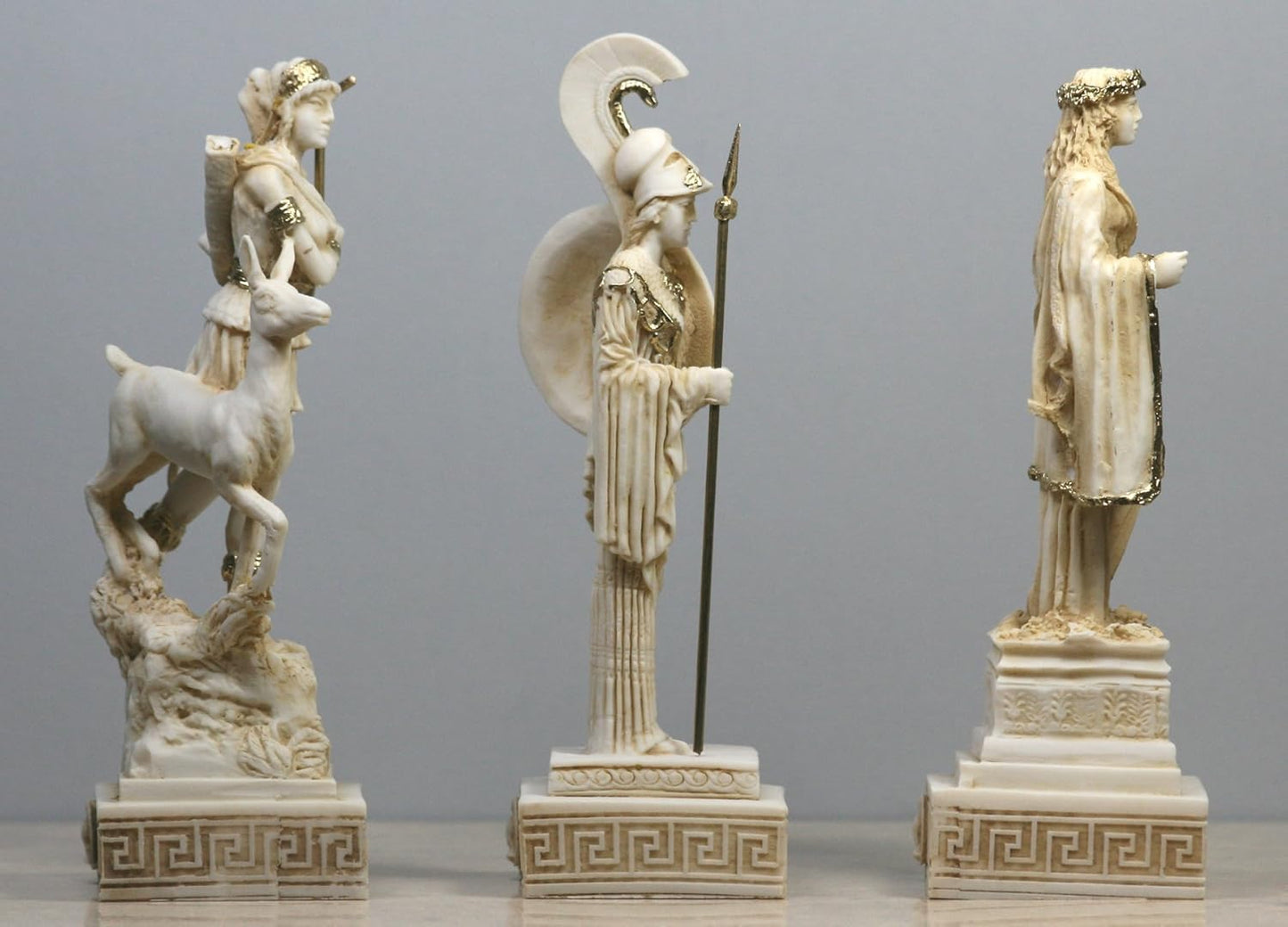 Set 3 Greek Roman Goddess ΑΤΗΕΝΑ Artemis Demeter Statue Sculpture