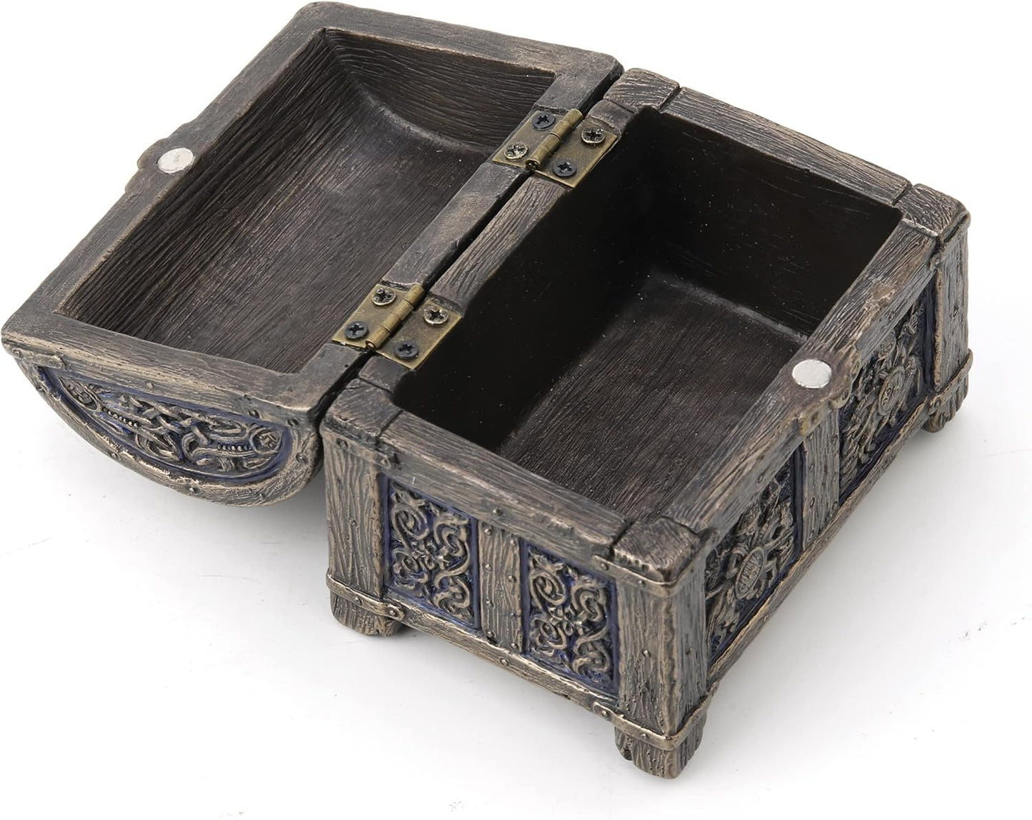 Veronese Design 3" Norse Vendel Rider Treasure Chest Resin Sculpture Bronze Finish