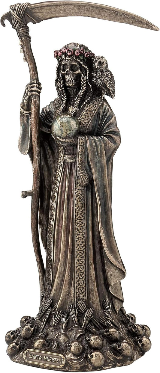 Veronese Design Santa Muerte Antique Bronze Finish Grim Reaper Statue