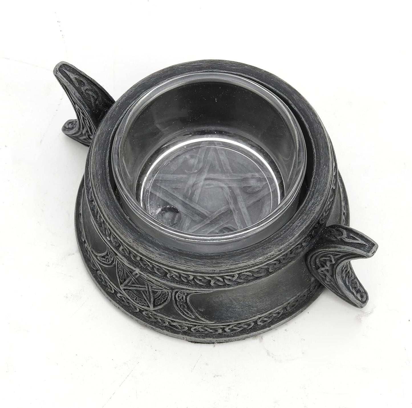 Veronese Design 1 3/8" Tall Triple Goddess Tealight Candle Holder Resin Sculpture Handmade Wiccan Decor Figurine Collectible