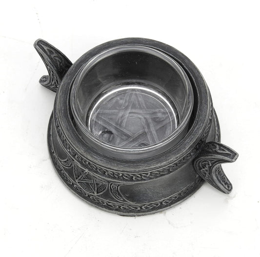 Veronese Design 1 3/8" Tall Triple Goddess Tealight Candle Holder Resin Sculpture Handmade Wiccan Decor Figurine Collectible