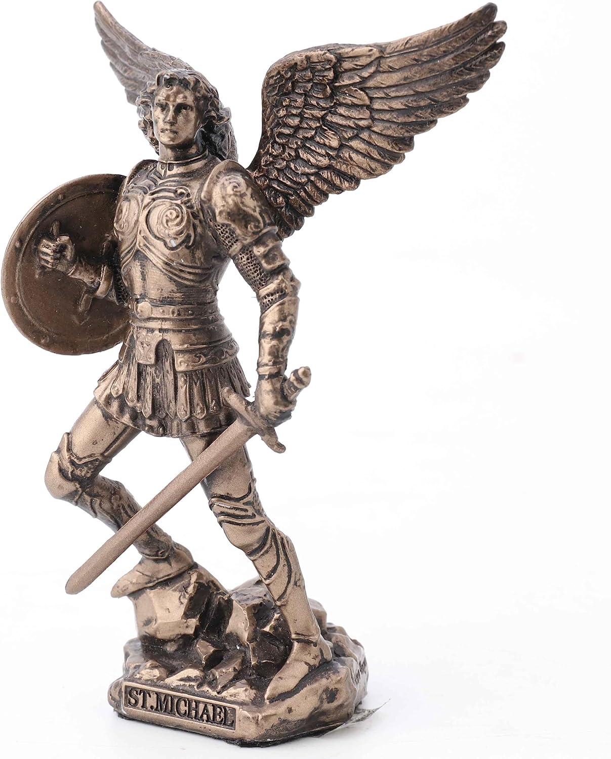 Veronese Design 4.2 Inch Archangel Saint Michael Painted Bronze Finish Religious Figurine