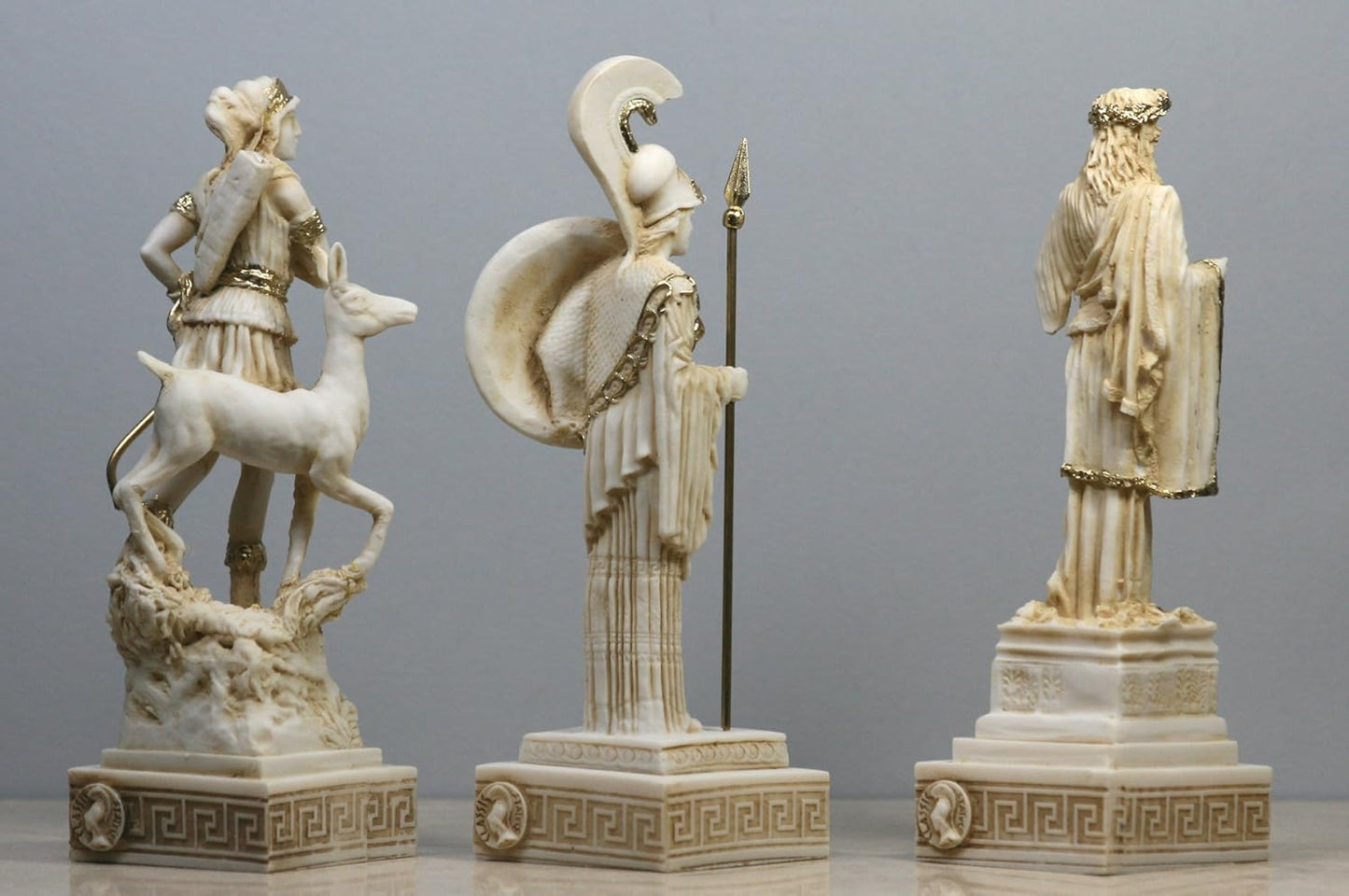 Set 3 Greek Roman Goddess ΑΤΗΕΝΑ Artemis Demeter Statue Sculpture