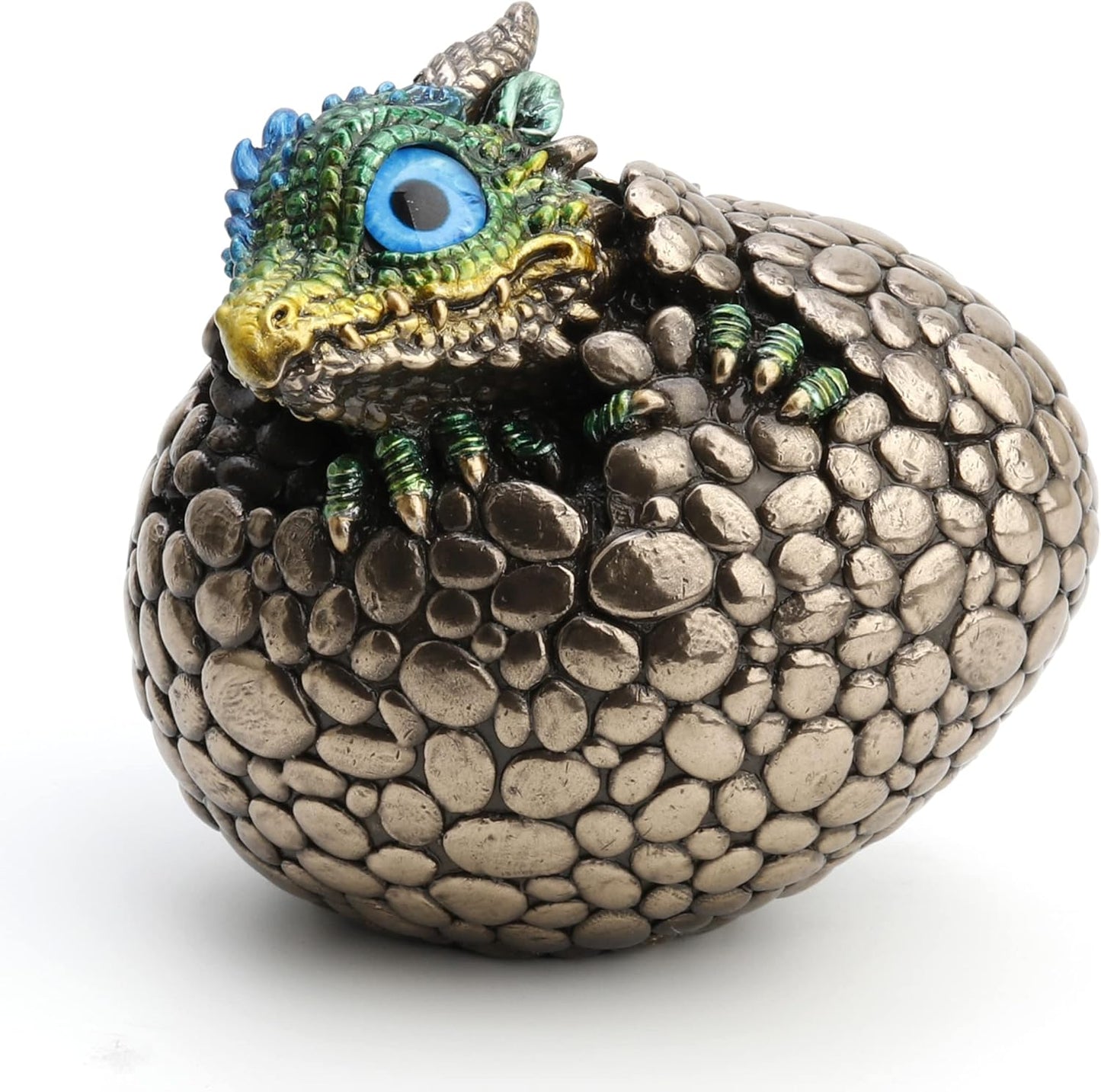 Veronese Design Bronze Finish Dragon Hatchling Figurine with Hand Painted Color Accents