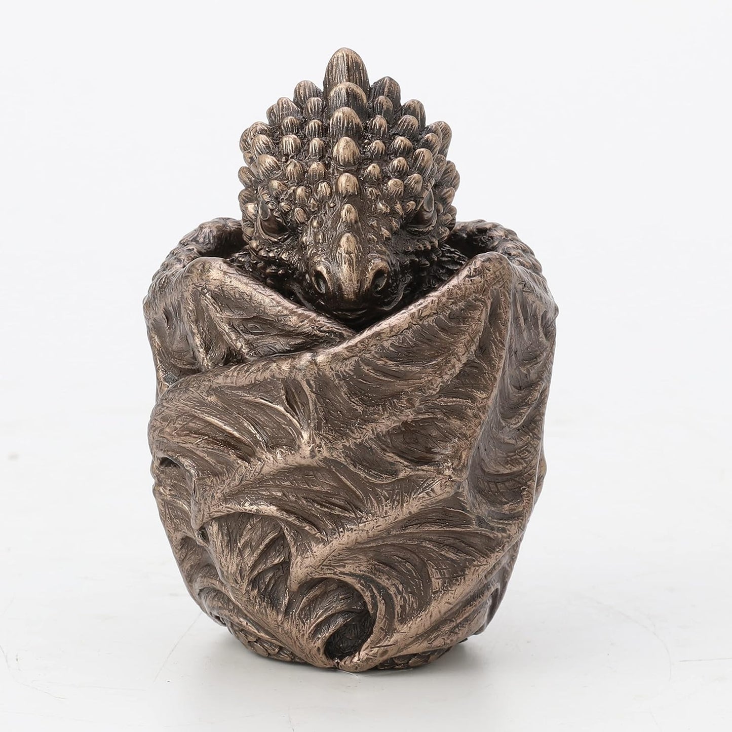 Veronese Design Baby Dragon Resin Figurine Secret Stash Box Cast Bronze Finish 3.75 Inches High