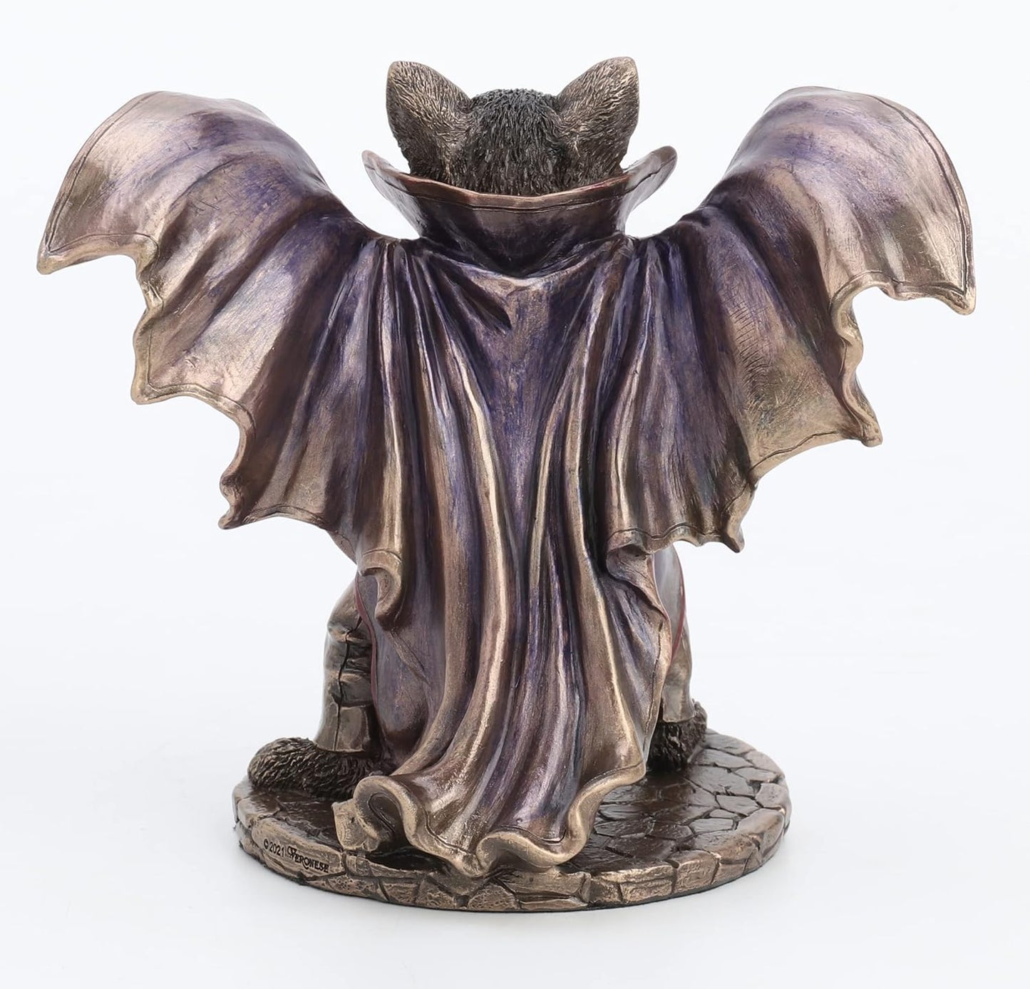 Veronese Design 5 1/8 Inch Vampire Cat Bat Pose Resin Animal Figurine Bronze Finish