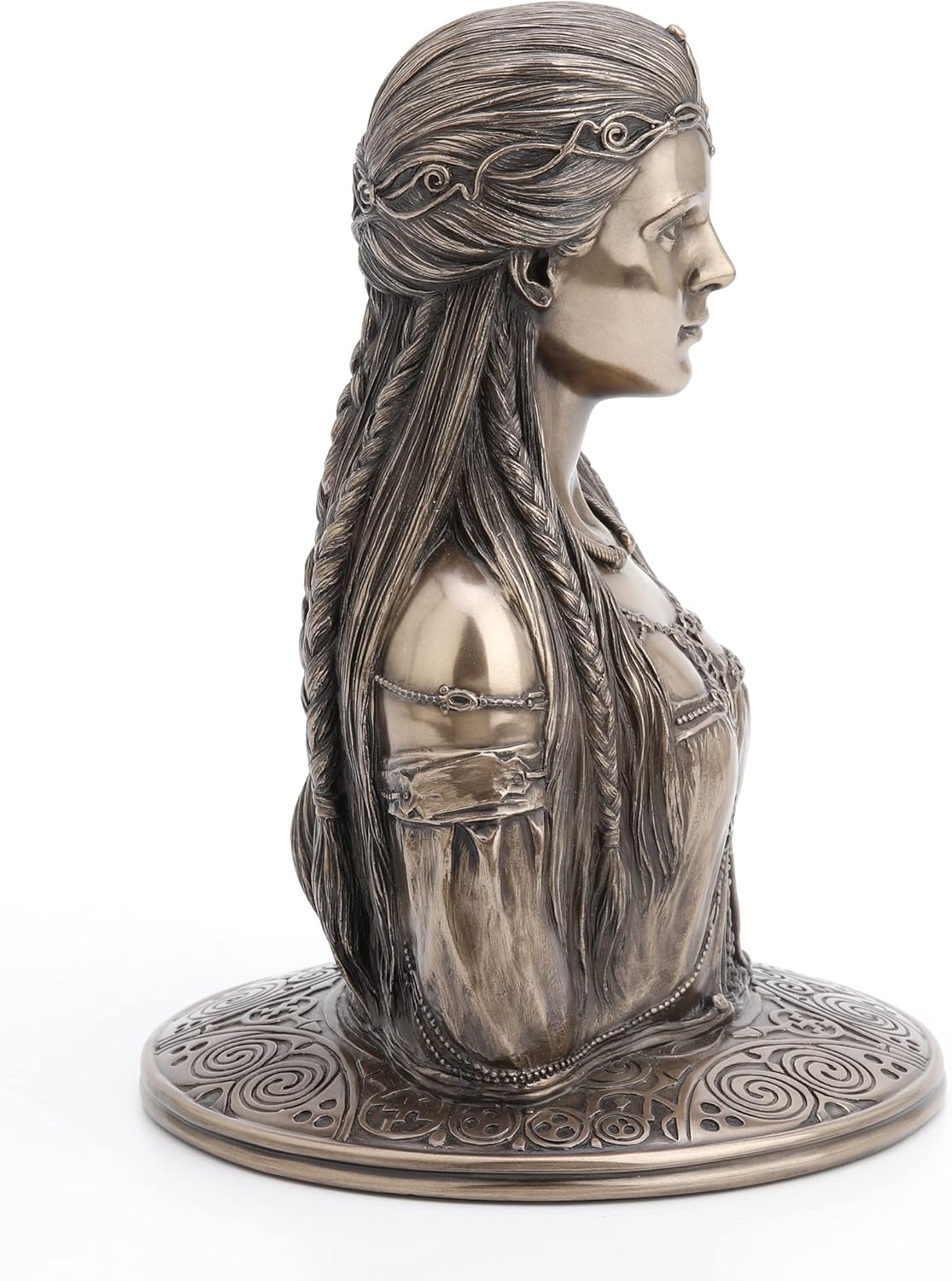 Veronese Design 7 5/8" Earth Mother Danu Bust Cold Cast Resin Antique Bronze Finish Sculpture