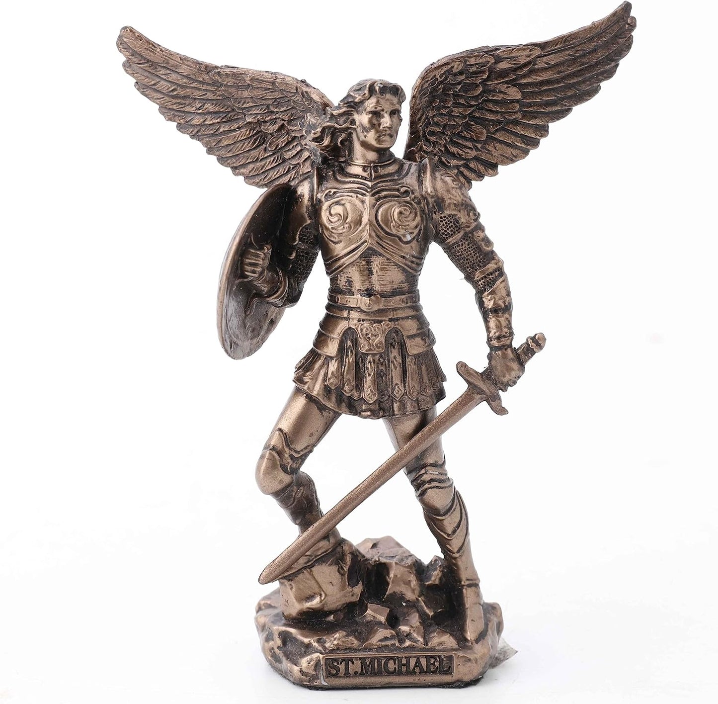 Veronese Design 4.2 Inch Archangel Saint Michael Painted Bronze Finish Religious Figurine