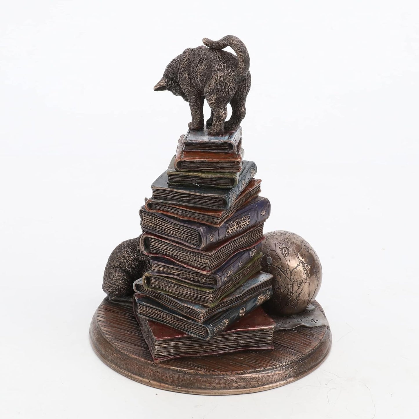 Veronese Design 7 1/4 Inch The Moral High Ground Resin Cat Figurine Bronze Finish