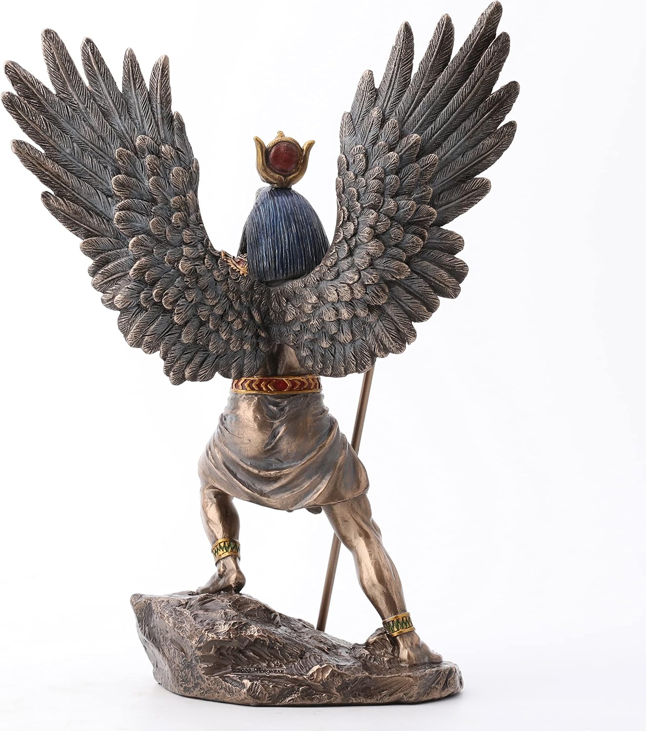 Veronese Design 10 3/8 Inch Egyptian Sun God Ra Cold Cast Resin Antique Bronze Finish Sculpture