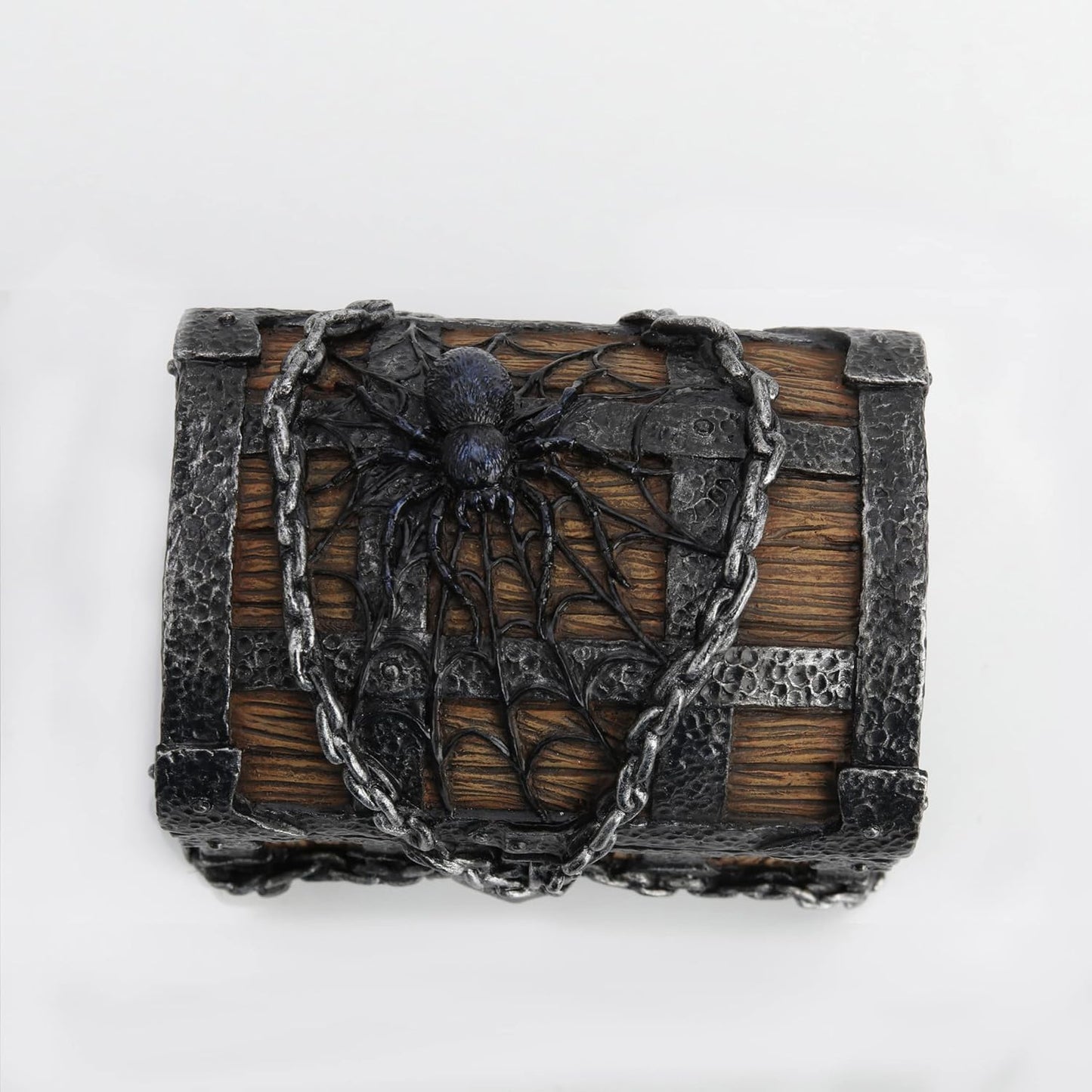Veronese Design 3 1/8" Cobweb Spider Secret Stash Chest Resin Hand Painted Trinket Box