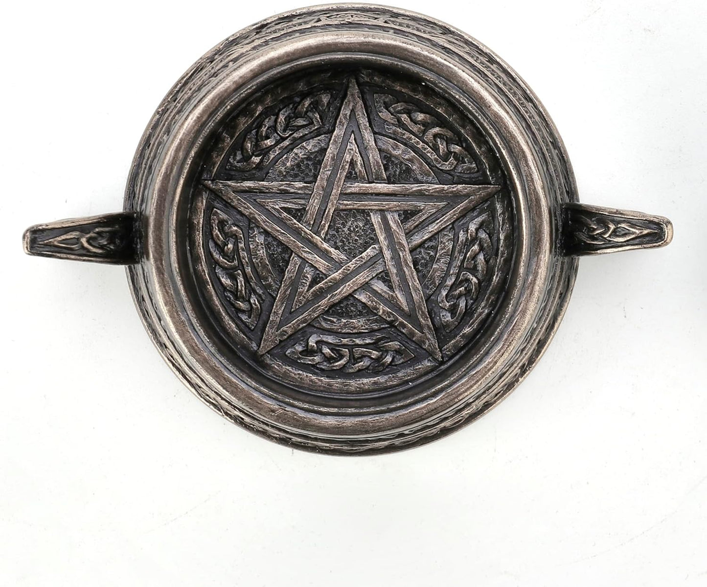 Veronese Design 1 3/8 Inch Tall Triple Moon Goddess Sigil Tealight Candle Holder Cold Cast Bronzed Resin Sculpture