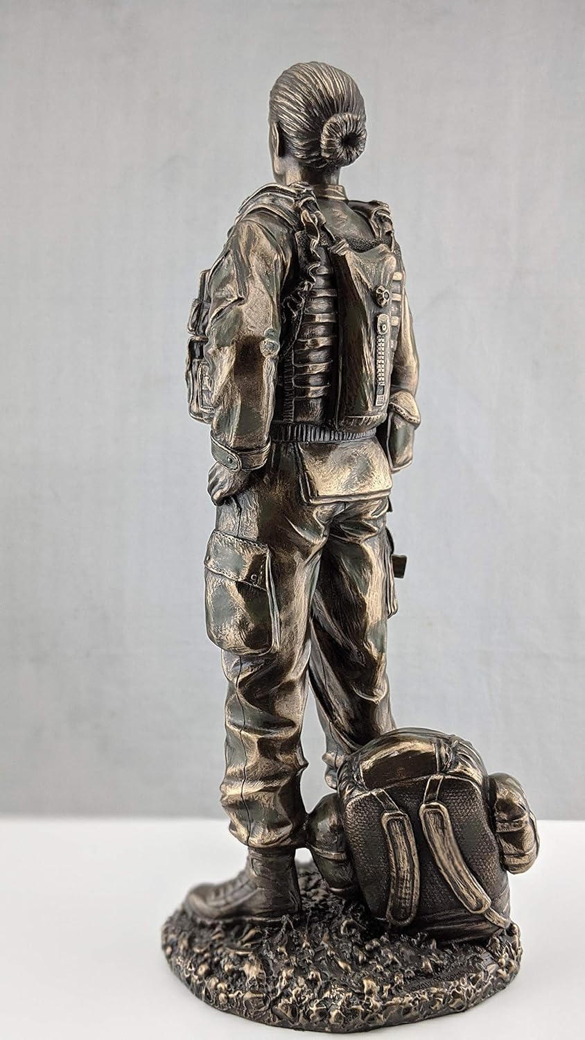 Veronese Defend and Serve Female Soldier Bronze Finish Statue
